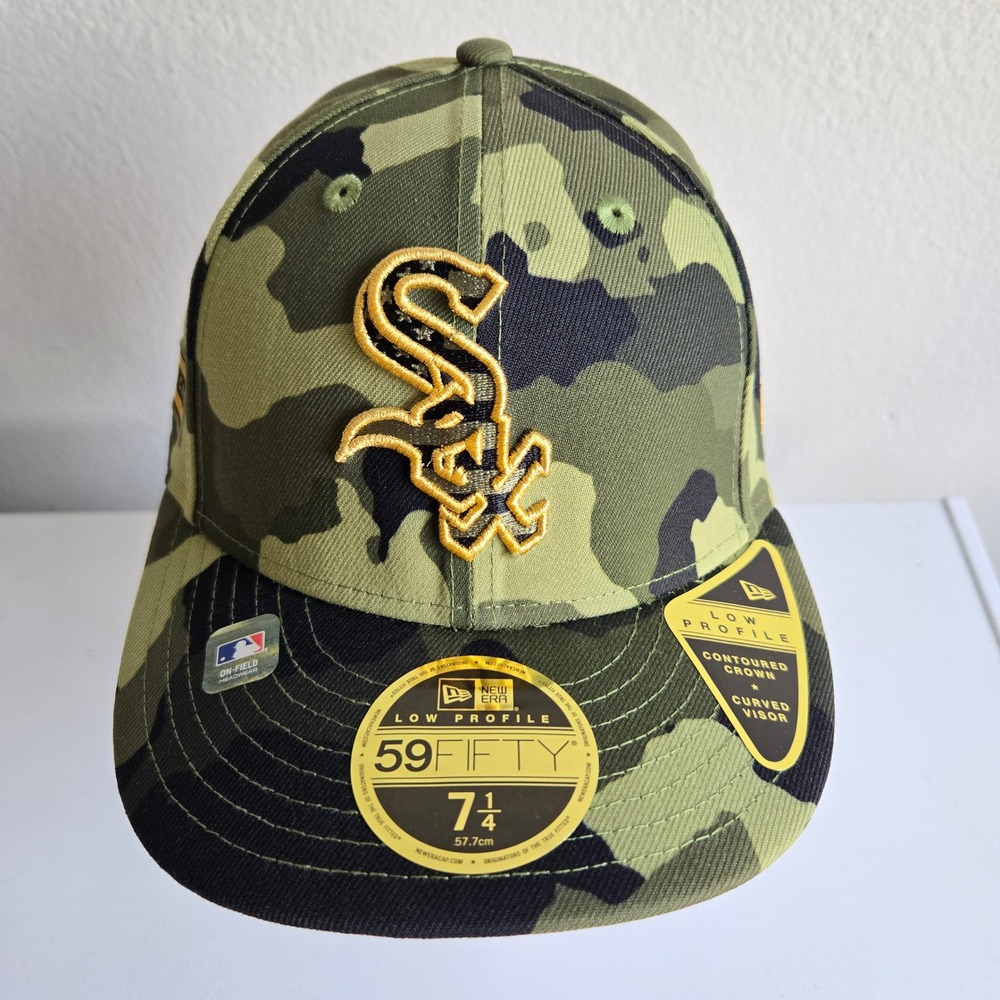 New Era 59FIFTY Low Profile Chicago White Sox Camo Armed Forces Day Hat 7 1/4